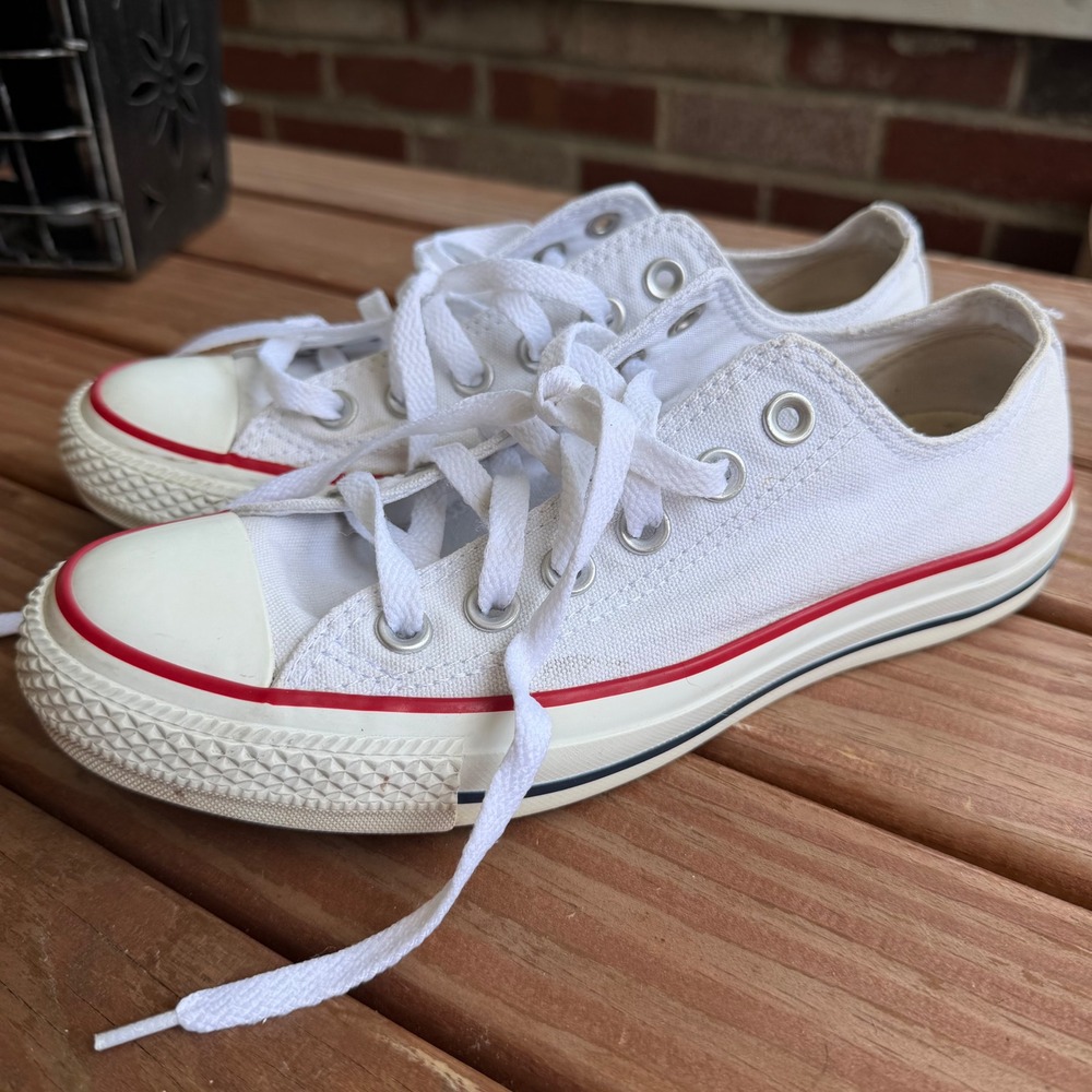 Converse Chuck Taylor All Star Low Top Red White Blue Canvas Sneakers W 7 / M 5